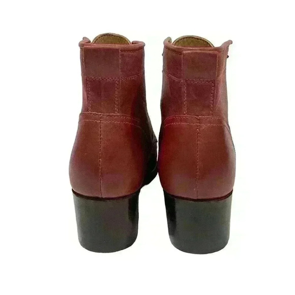 Adelante/Elena Women’s Burgundy/ Pomegranate Leather Lace Up Booties SZ 8B NWOB - Picture 4 of 15